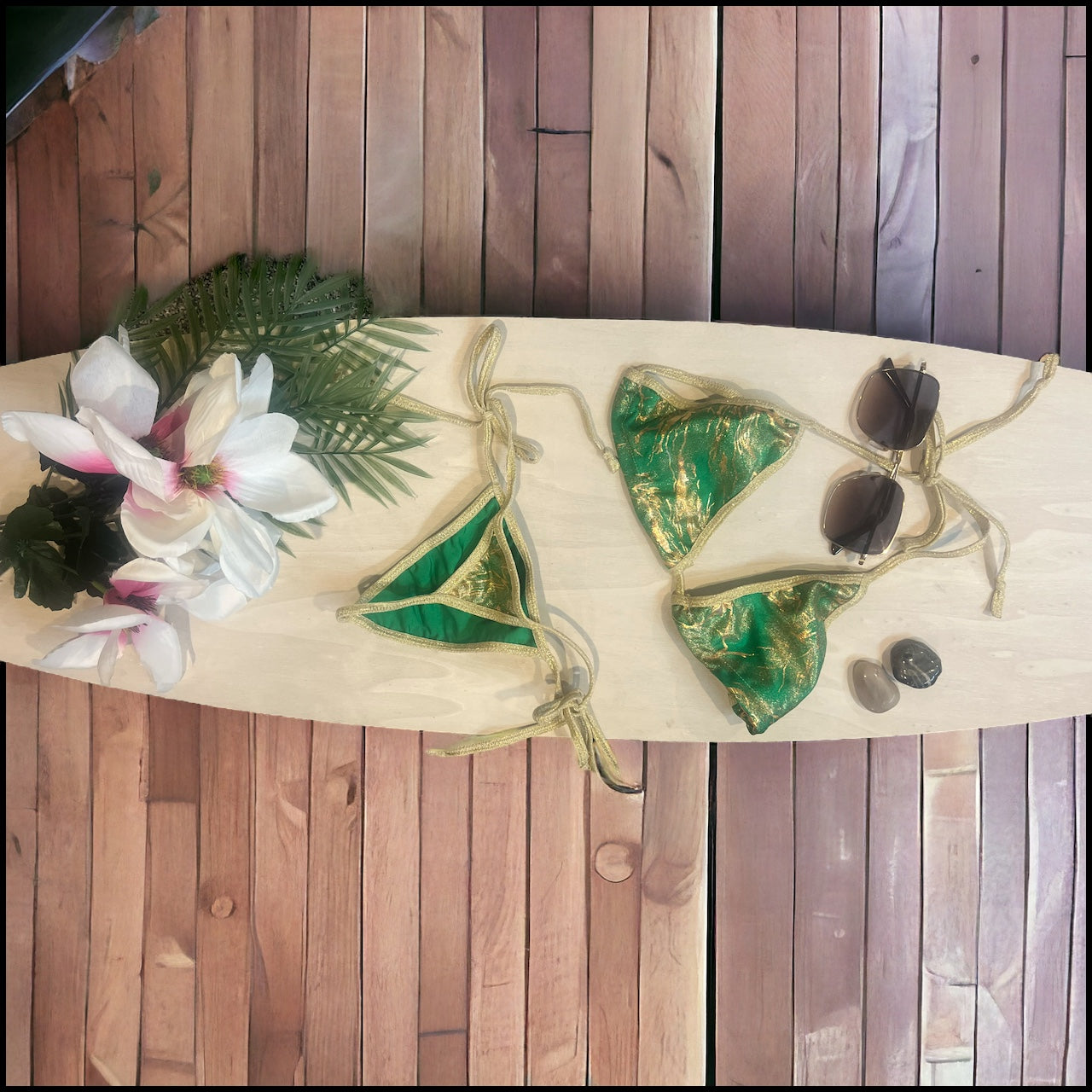 Emerald Goddess Triangle Thong  image 0