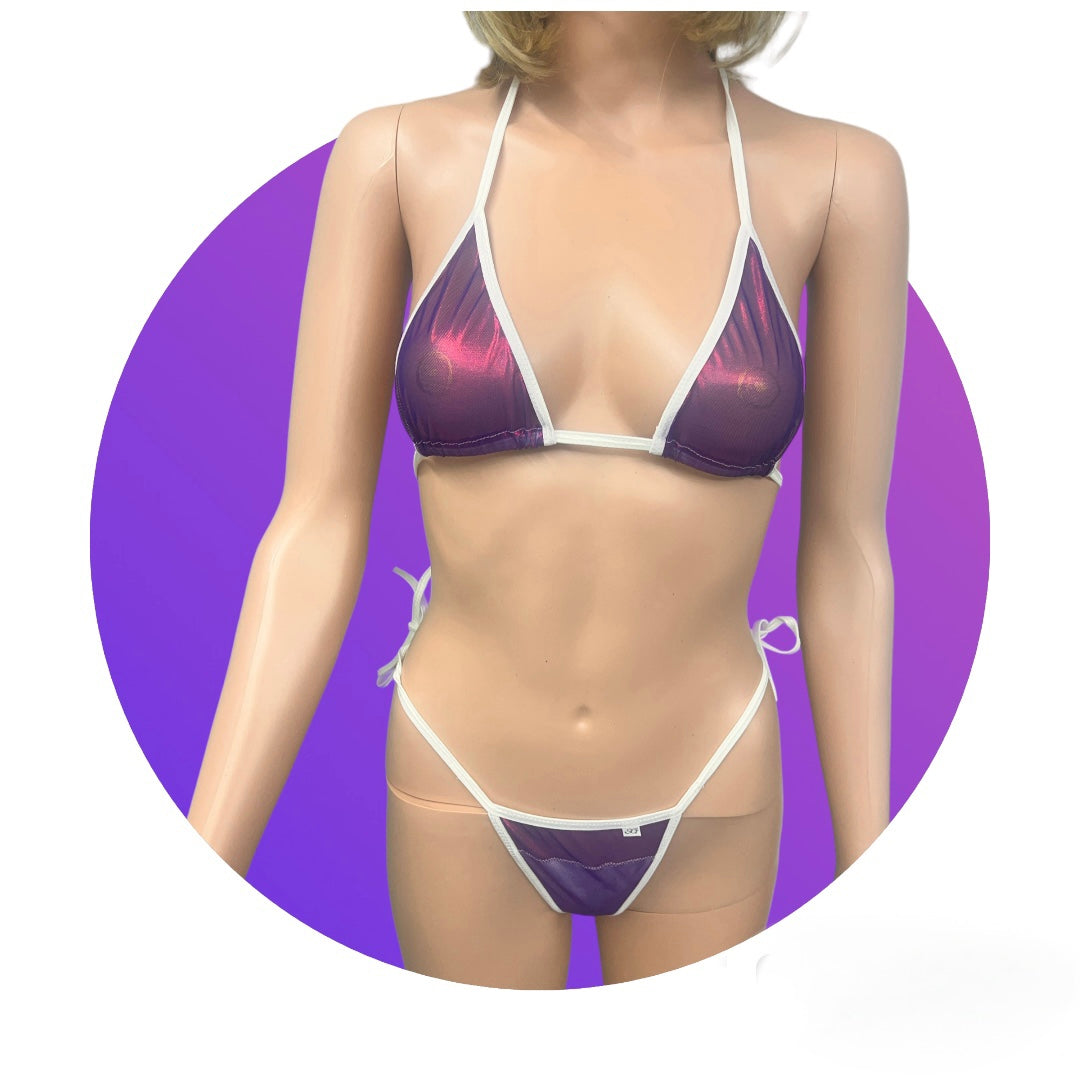 Berry sheer risqué top image 0